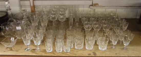Assorted cut glassware including Waterford